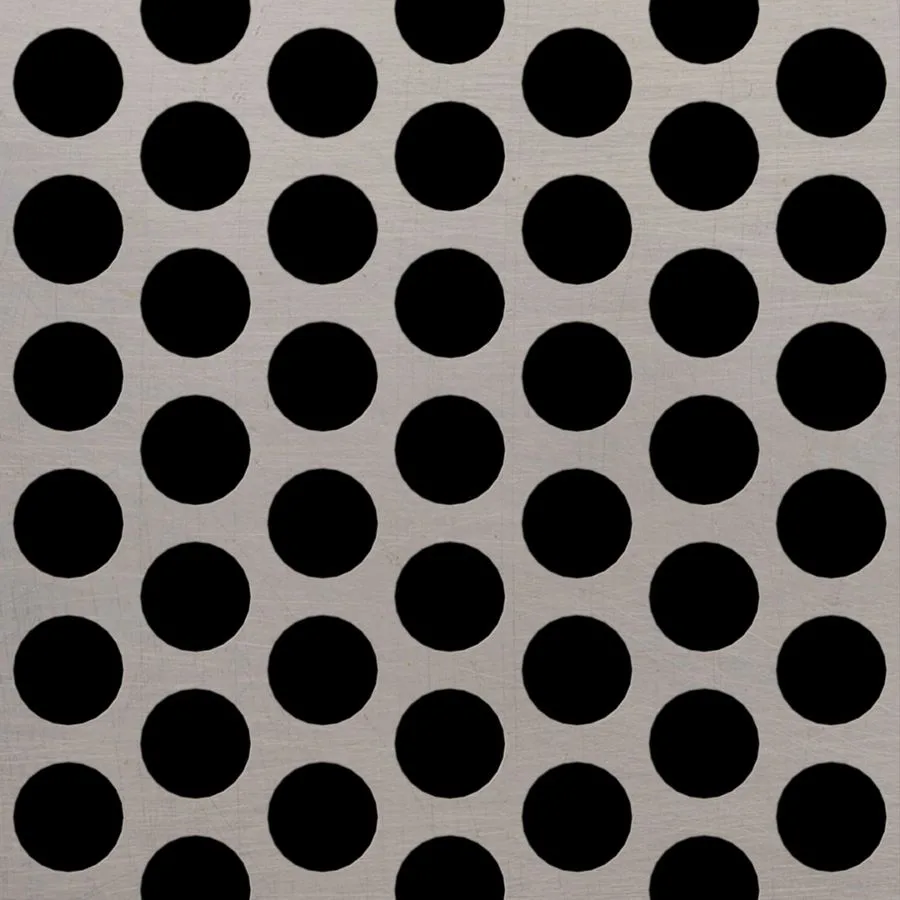 RO-180 Round Staggered Perforated Stainless Steel Sheet