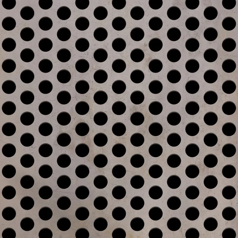 RO-091 Round Staggered Perforated Carbon Steel Sheet