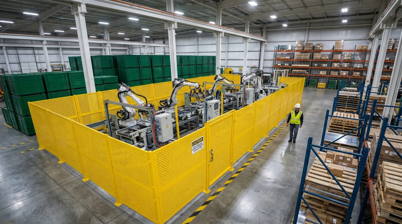 Sicherheitsumzäunung für EV-Produktionslinie Projektgalerie 1