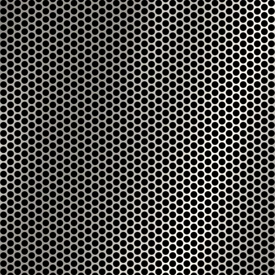 RO-087 Round Staggered Perforated Stainless Steel Sheet