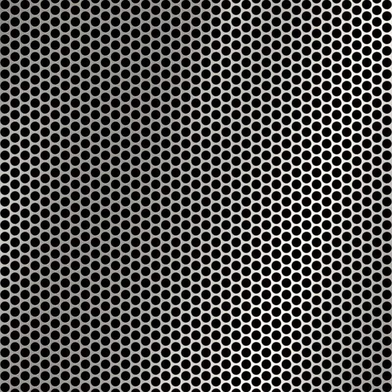 RO-087 Round Staggered Perforated Stainless Steel Sheet