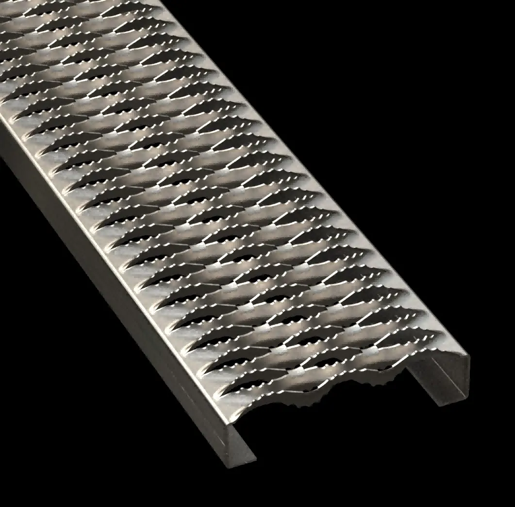 PLA107 aluminio 5052-H32 dentado 7" Wide plank rejilla