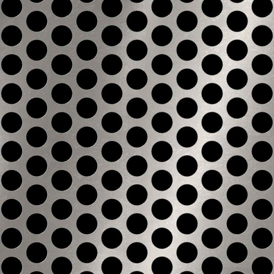 RO-090 Round Staggered Perforated Stainless Steel Sheet