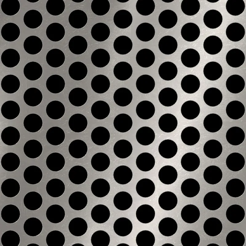 RO-090 Round Staggered Perforated Stainless Steel Sheet