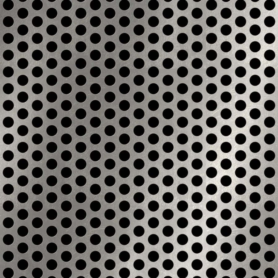 RO-082 Round Staggered Perforated Stainless Steel Sheet