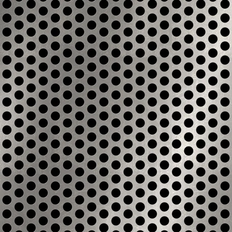 RO-082 Round Staggered Perforated Stainless Steel Sheet