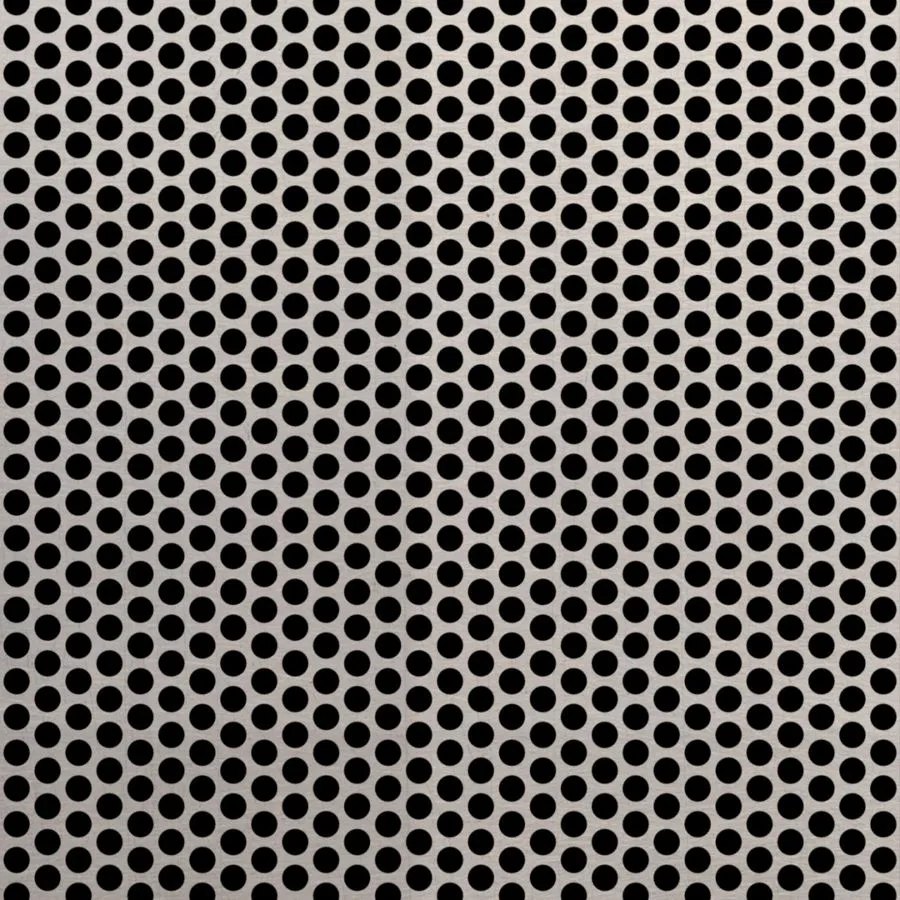RO-055 Round Staggered Perforated Stainless Steel Sheet