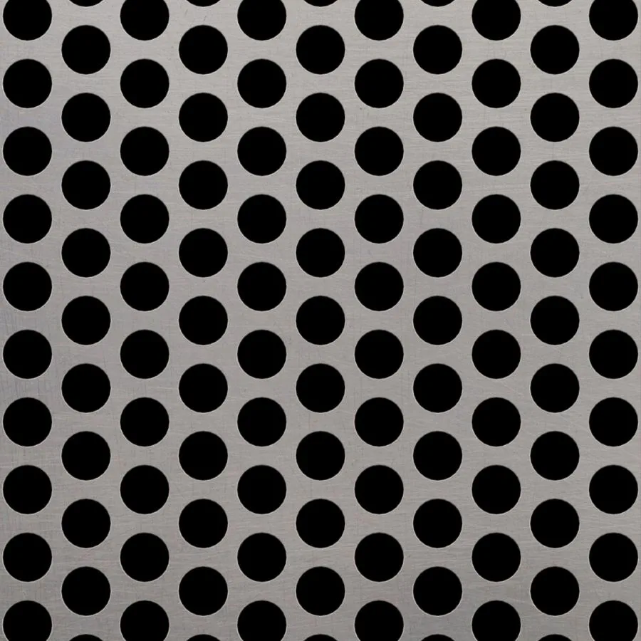 RO-212 Round Staggered Perforated Stainless Steel Sheet