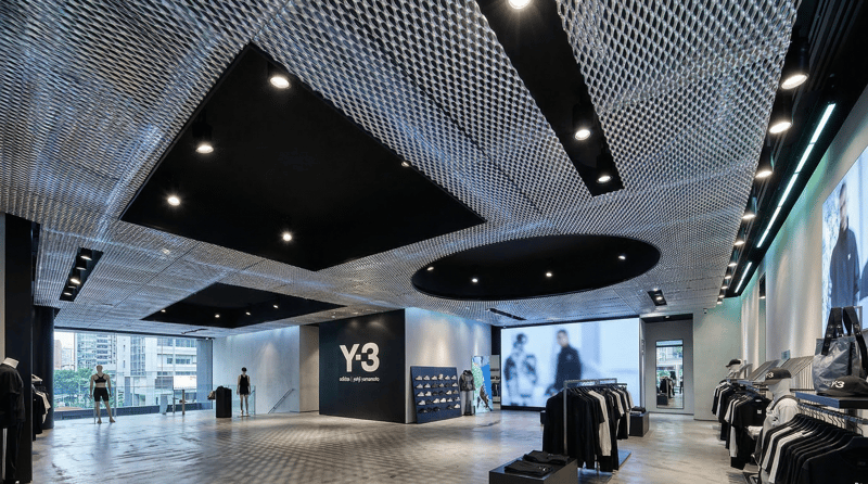 Y-3 Flagship Store Architectural Expanded Metal Ceiling System