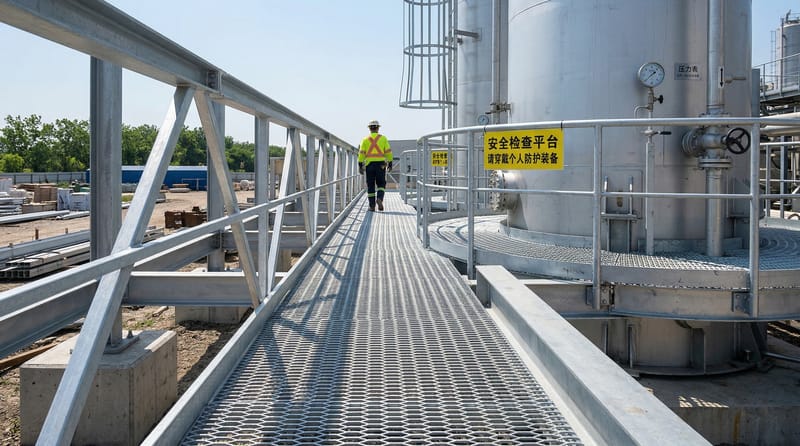 Chemical Plant Tank Inspection Platform & Elevated Walkway