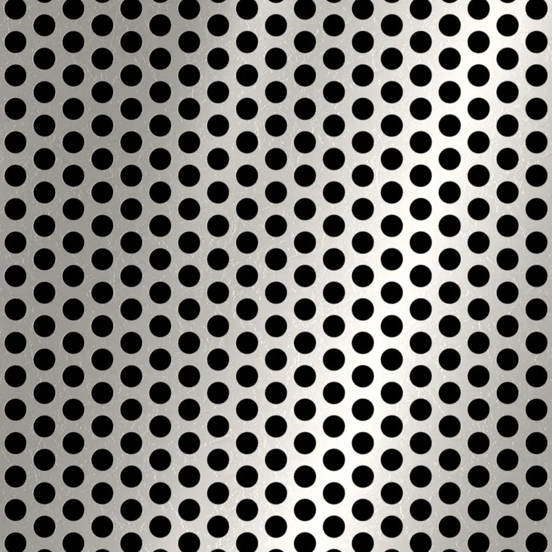 RO-213 Round Staggered Perforated Stainless Steel Sheet Mill Finish