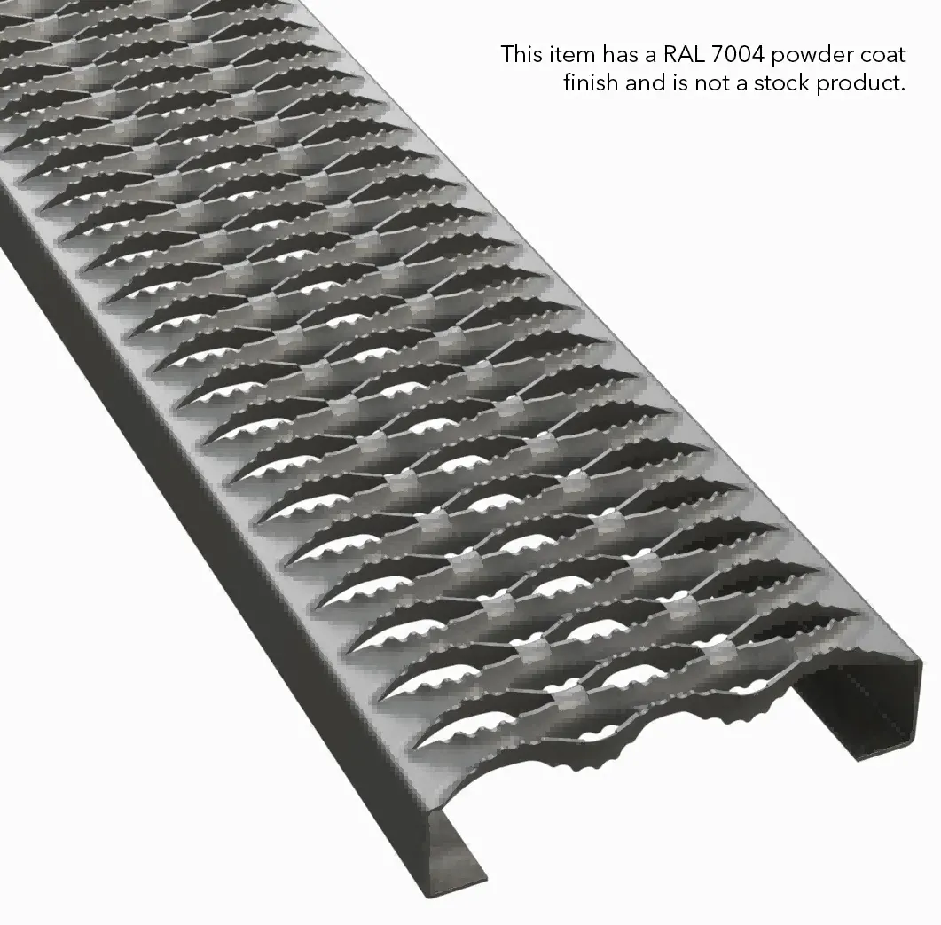 PLA036 aço carbono HRPO serrilhado 7" Wide plank gradil miniatura 3