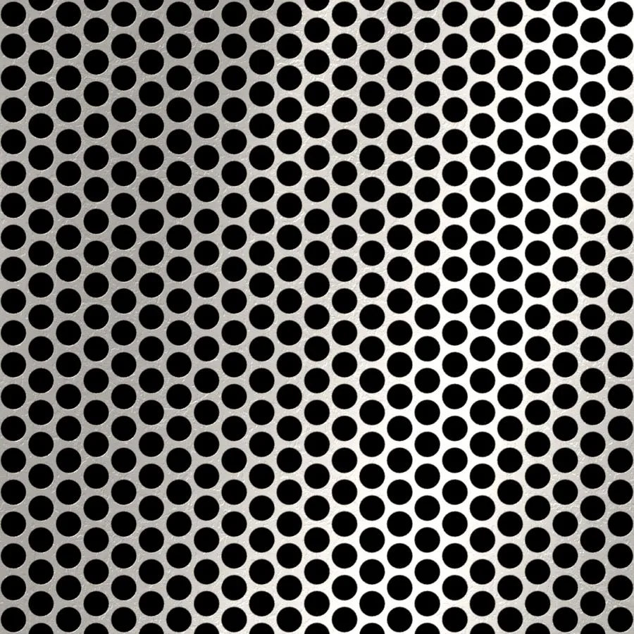 RO-043 Round Staggered Perforated Stainless Steel Sheet