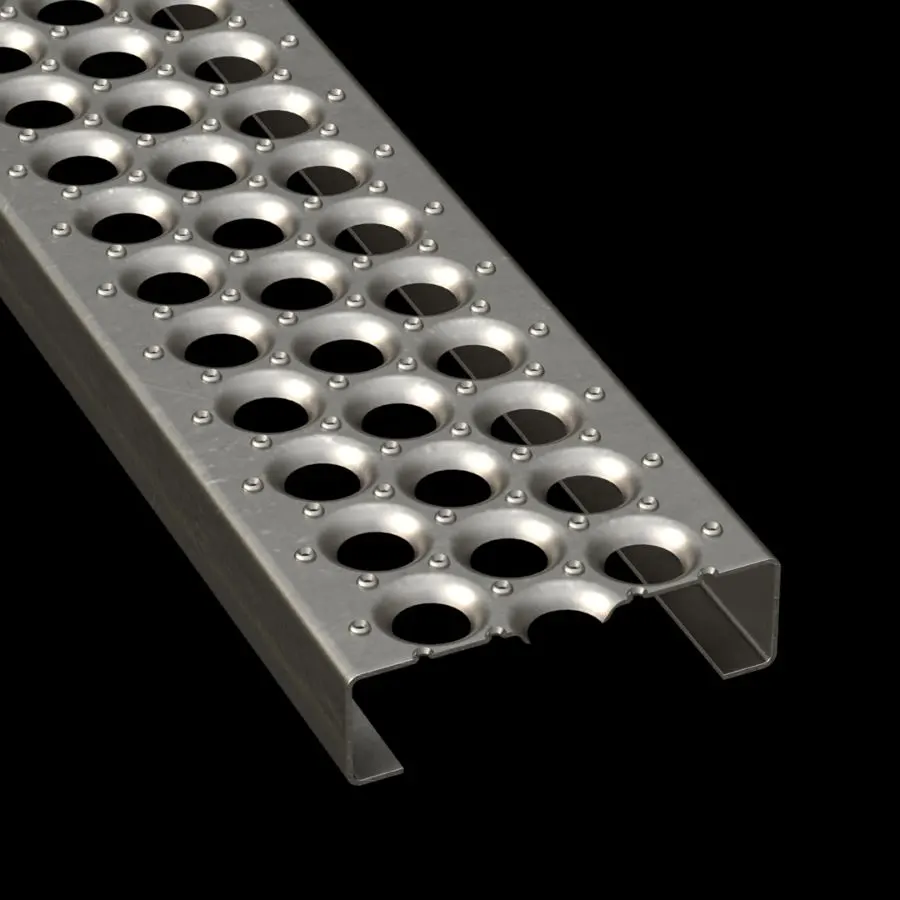 PLA134 acero al carbono HRPO antideslizante 7" Wide plank rejilla