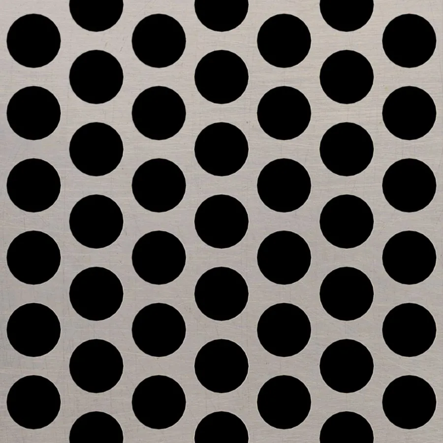 RO-109 Round Staggered Perforated Stainless Steel Sheet