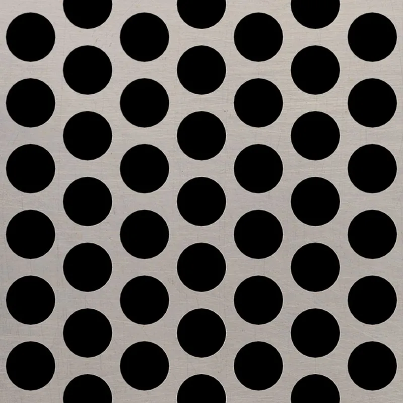 RO-109 Round Staggered Perforated Stainless Steel Sheet