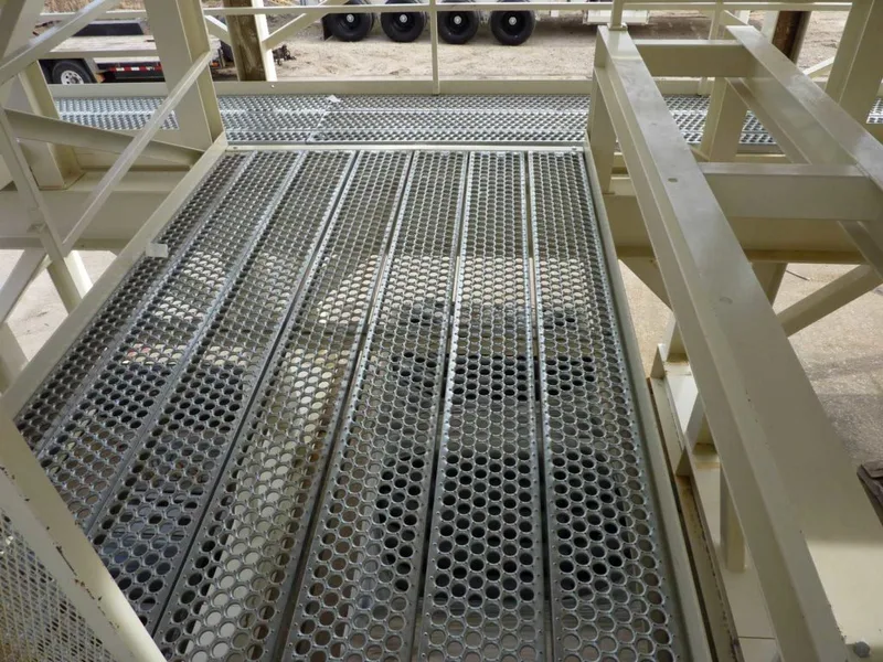 Perforated Metal Stair Treads Anti-Slip Industrial