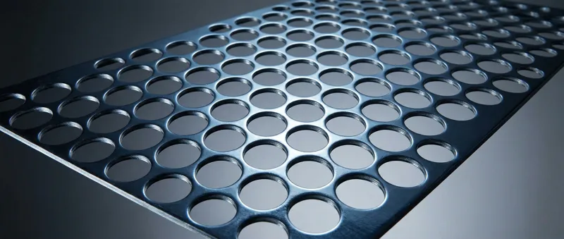 seleccion de material para metal perforado: aluminio, acero inoxidable 316L