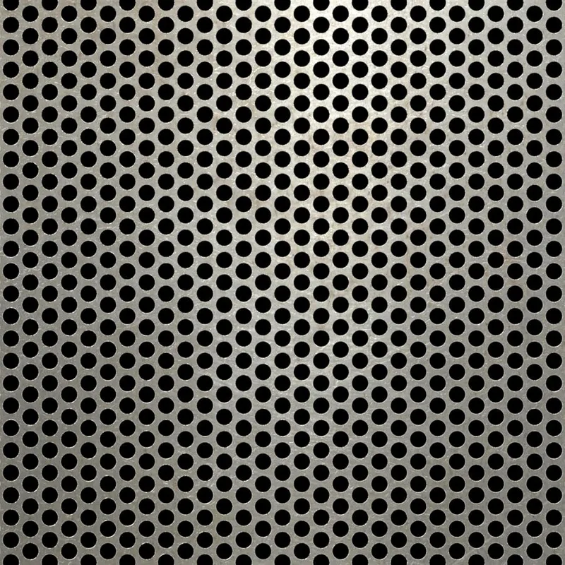 RO-097 Round Staggered Perforated Carbon Steel Sheet