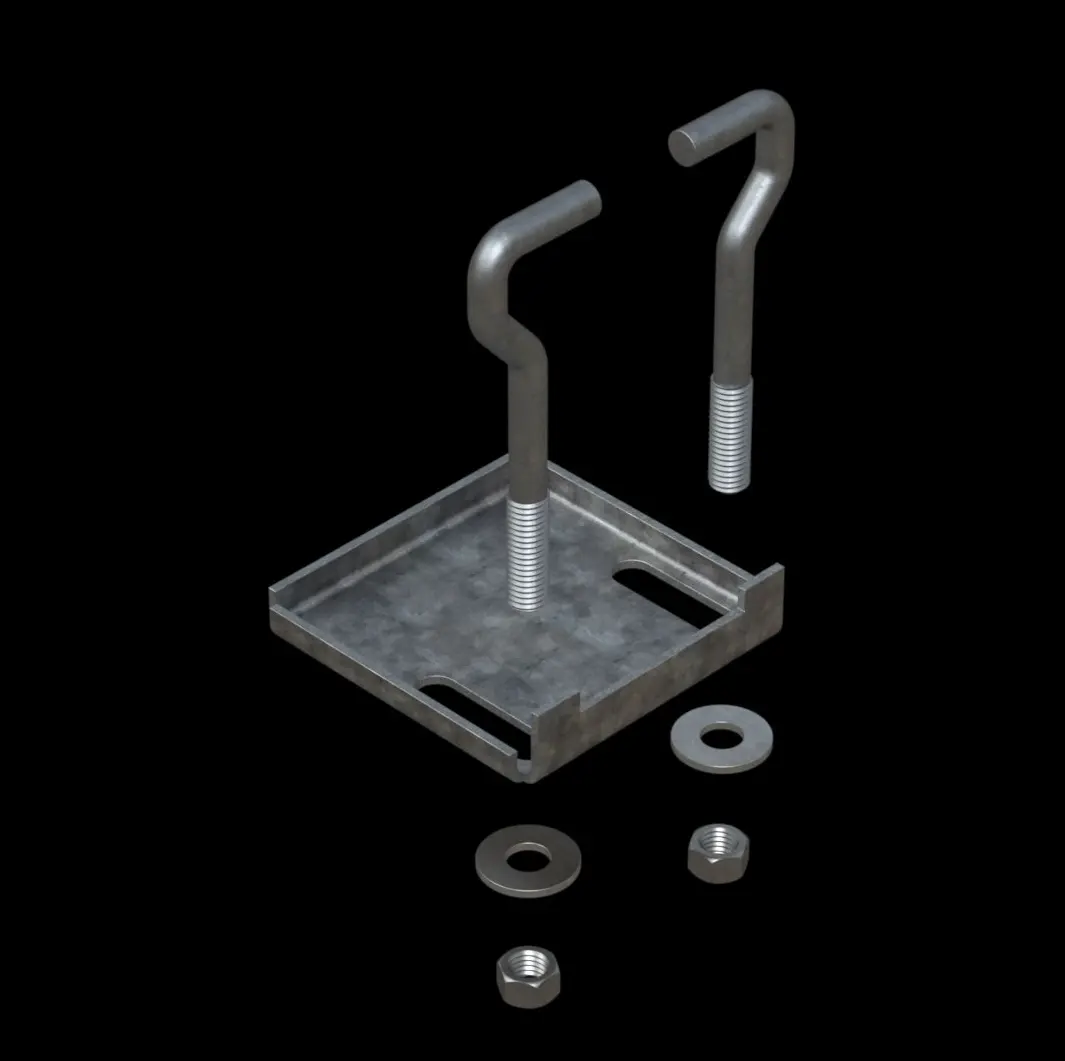 ACC116 Pre-Galvanized Steel ACA-30 Anchor & Clamp Assembly for Plank Grating thumbnail 3
