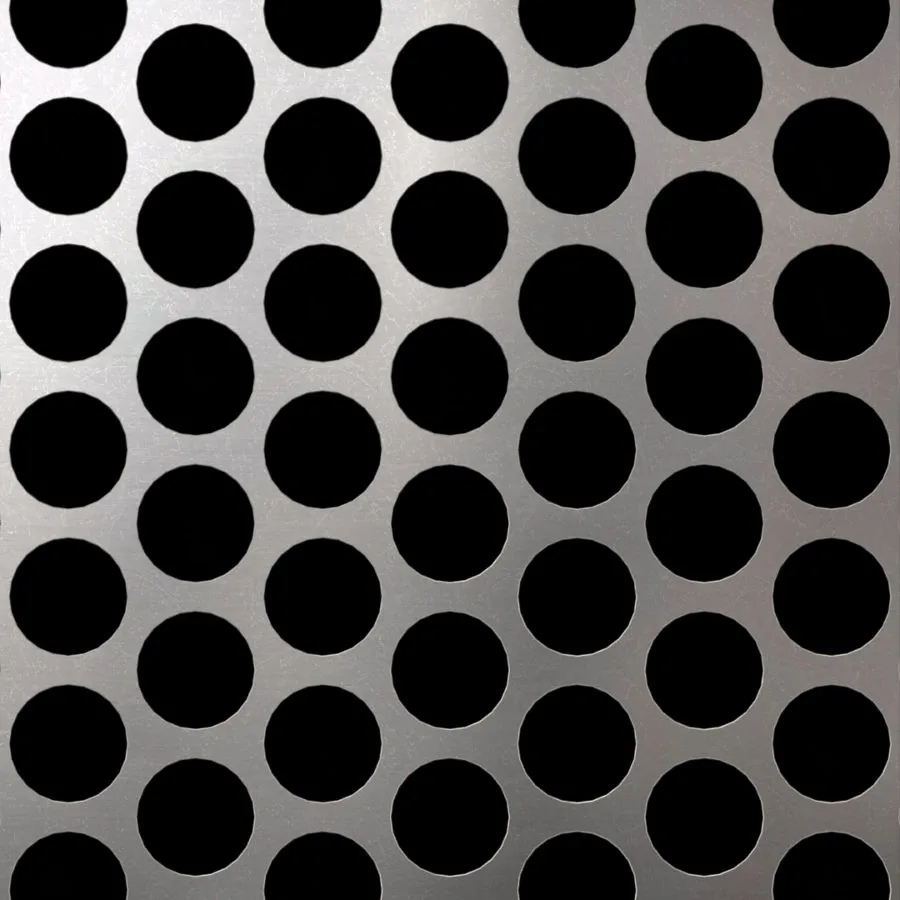 RO-150 Round Staggered Perforated Stainless Steel Sheet