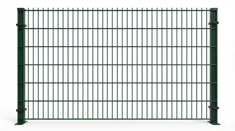 Double wire mesh fence
