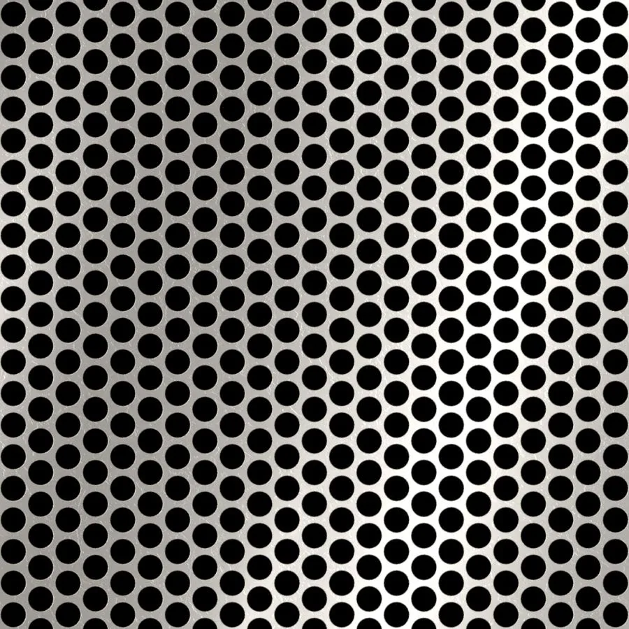 RO-187 Round Staggered Perforated Stainless Steel Sheet