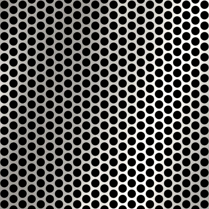 RO-187 Round Staggered Perforated Stainless Steel Sheet
