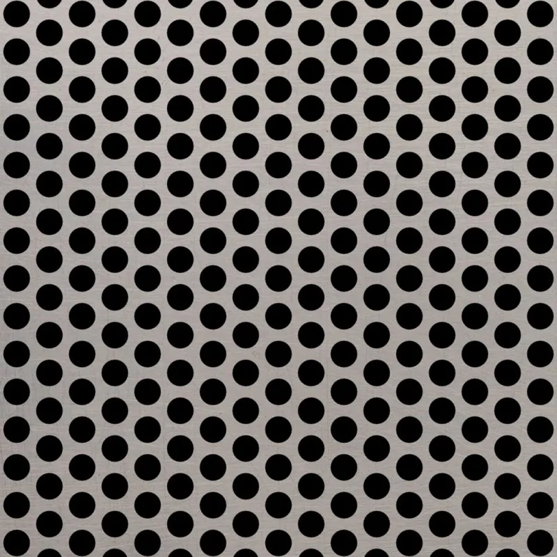 RO-215 Round Staggered Perforated Stainless Steel Sheet