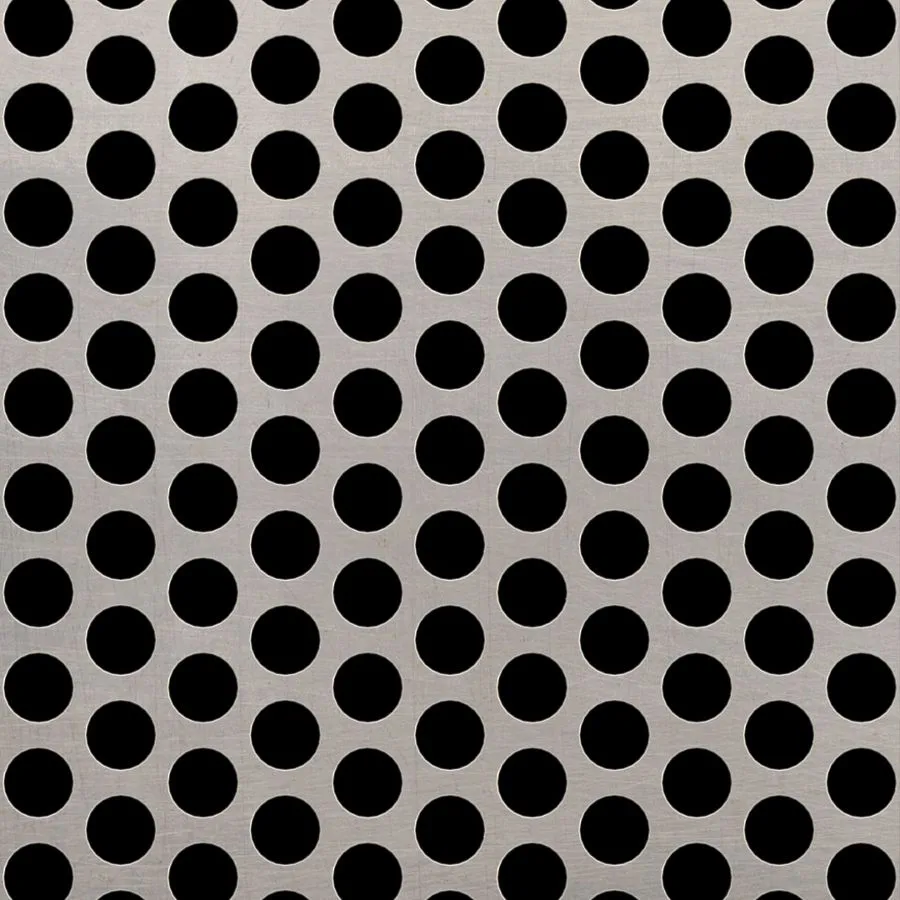 RO-159 Round Staggered Perforated Stainless Steel Sheet