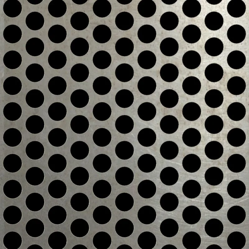 RO-067 Round Staggered Perforated Carbon Steel Sheet