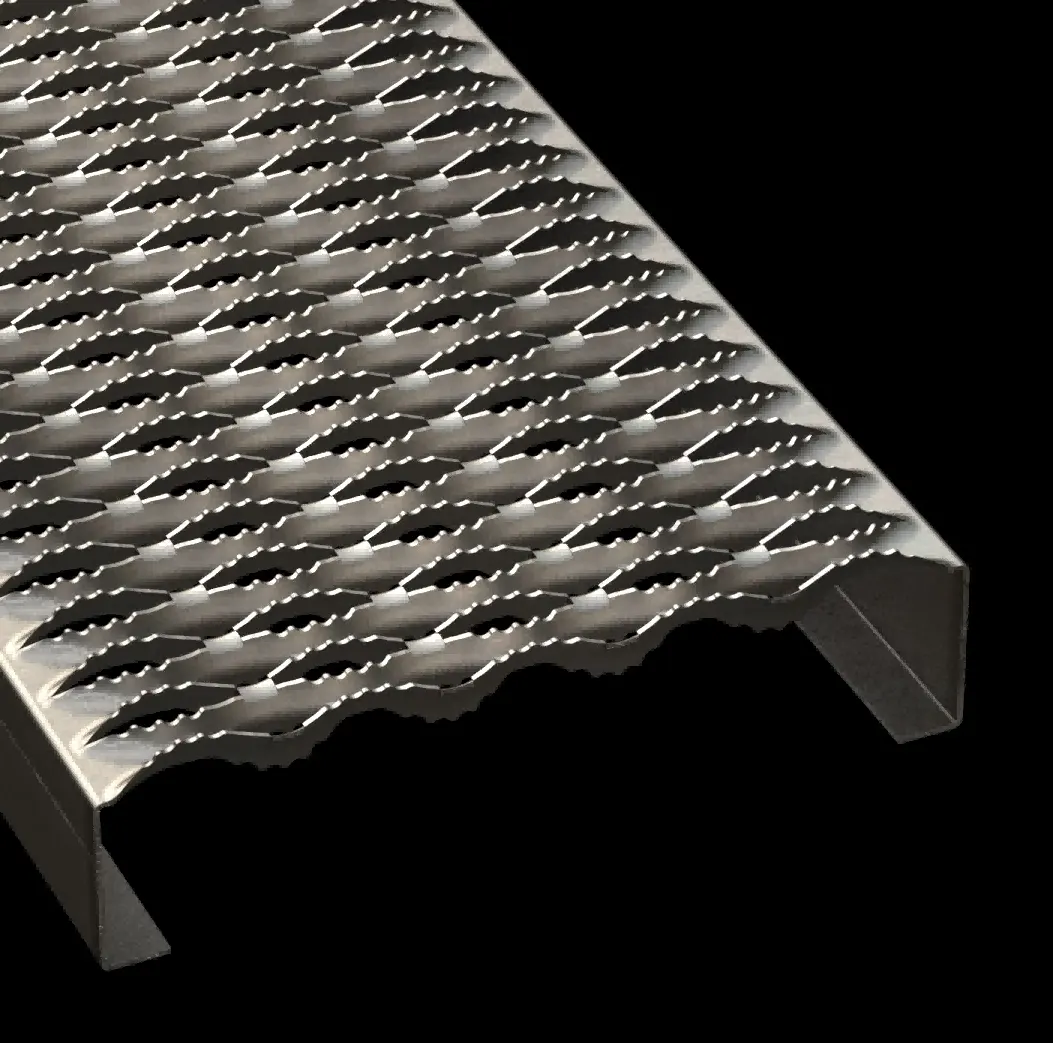 PLA129 aluminio 5052-H32 dentado 11-3/4" Wide plank rejilla