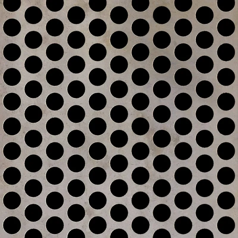 RO-104 Round Staggered Perforated Carbon Steel Sheet