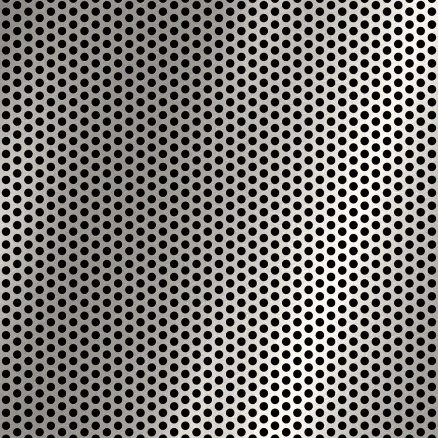 RO-128 Round Staggered Perforated Stainless Steel Sheet