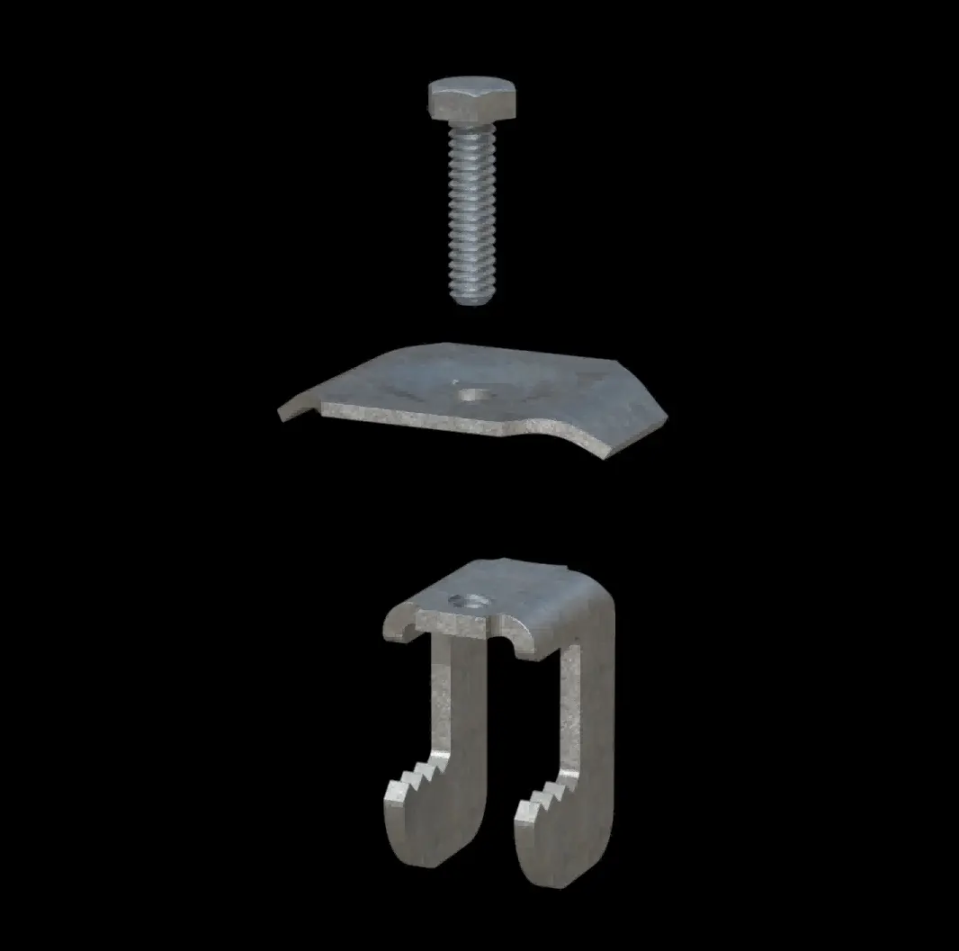 ACC004 Galvanized Steel Type GG1B Saddle Clip for Bar Grating thumbnail 2