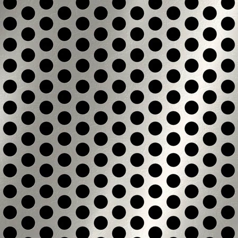 RO-085 Round Staggered Perforated Stainless Steel Sheet