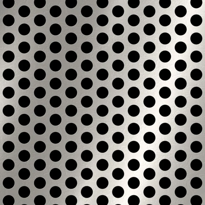 RO-085 Round Staggered Perforated Stainless Steel Sheet
