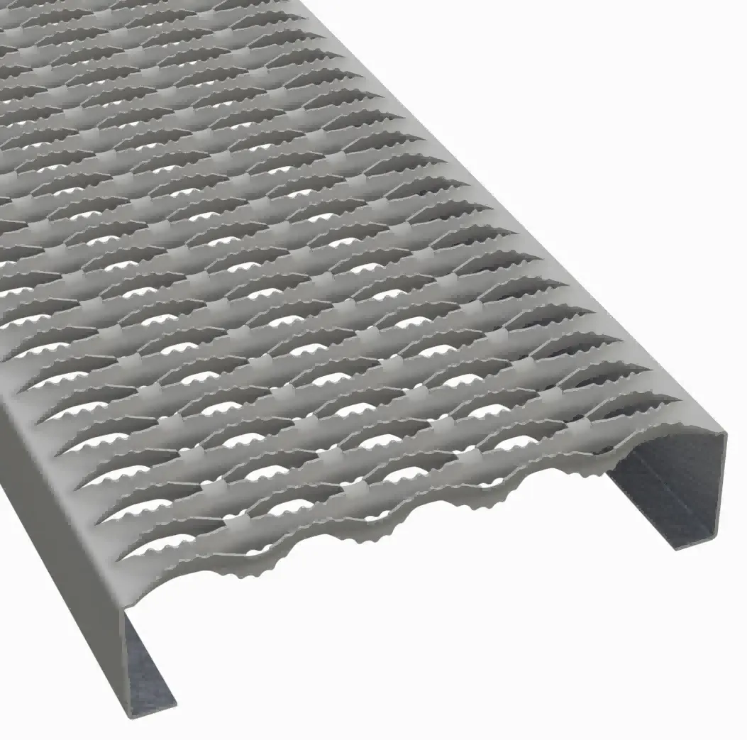 PLA129 alumínio 5052-H32 serrilhado 11-3/4" Wide plank gradil miniatura 3