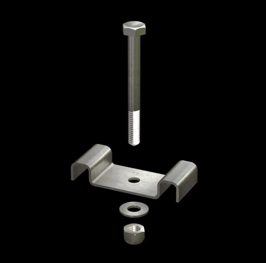 ACC023 316 Stainless Steel Type M4 Saddle Clip for FRP Grating thumbnail 2