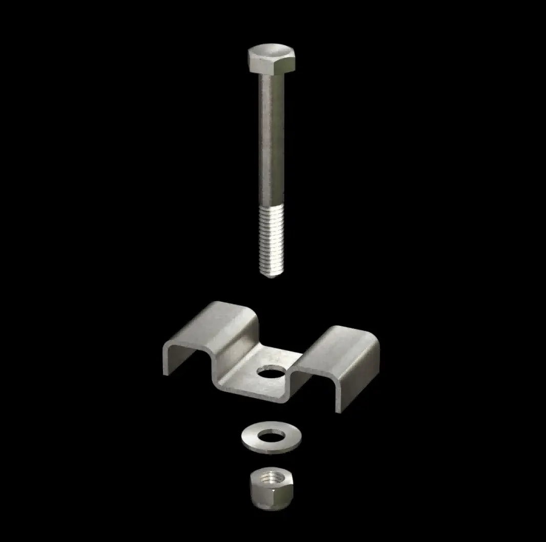 ACC005 316 Stainless Steel Type M2 Saddle Clip for FRP Grating thumbnail 2