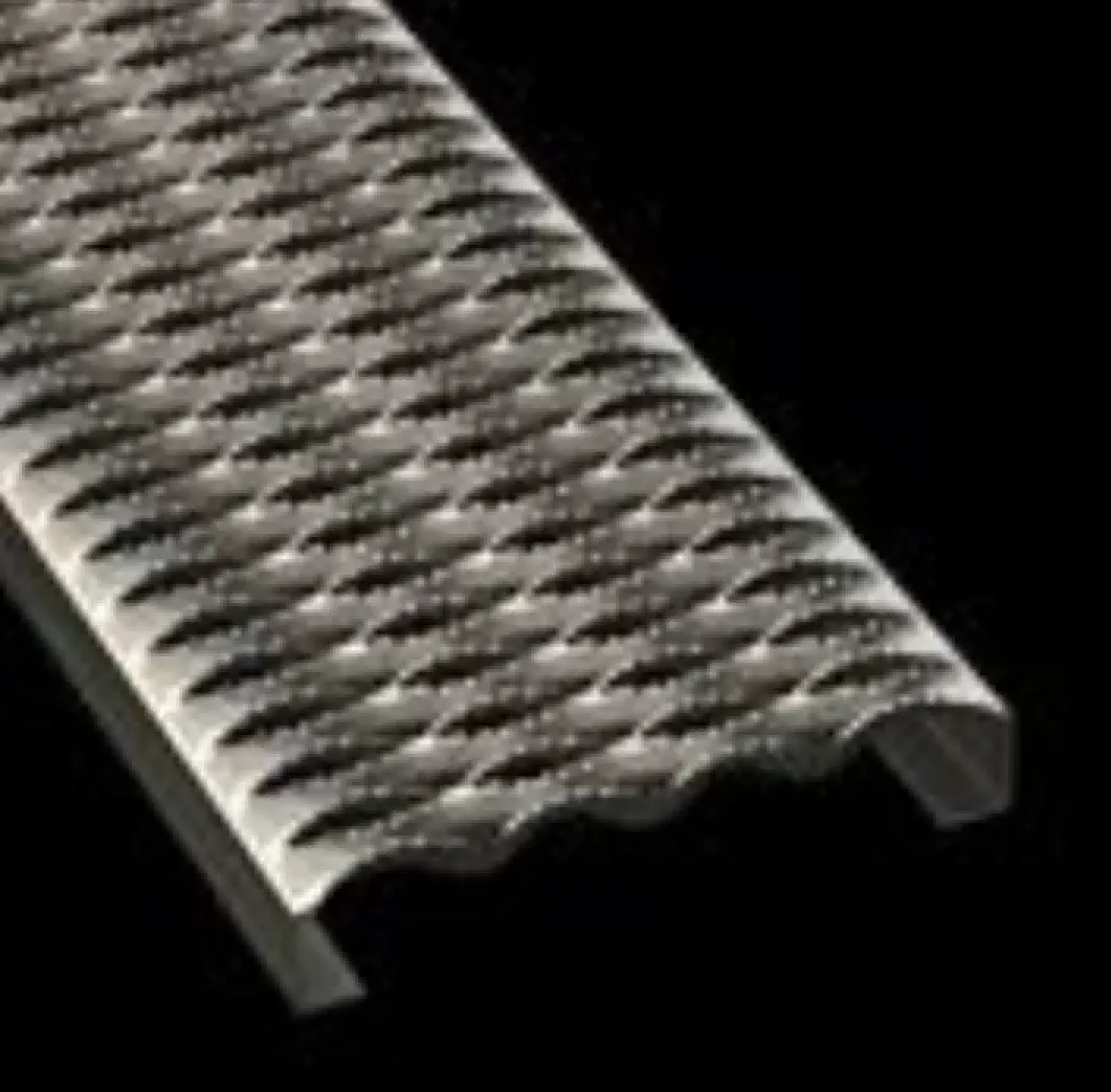 PLA087 aluminio 5052-H32 dentado 9-1/2" Wide plank rejilla