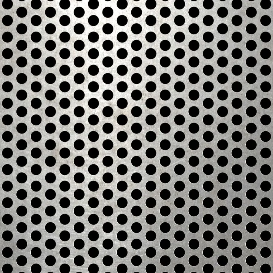 RO-205 Round Staggered Perforated Stainless Steel Sheet
