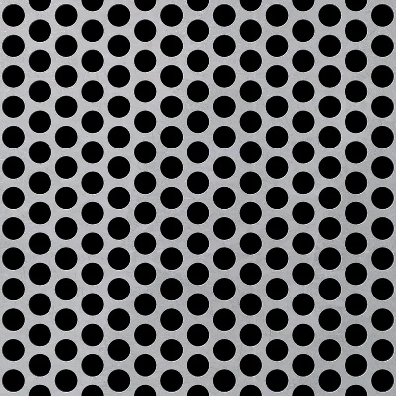 RO-120 Round Staggered Perforated Aluminum Sheet Mill Finish