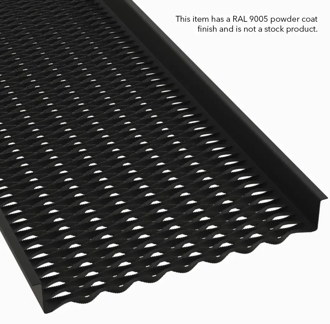 PLA114 Pre-Galvanized Steel Serrated 36" Wide Heavy-Duty Walkway Grating thumbnail 2