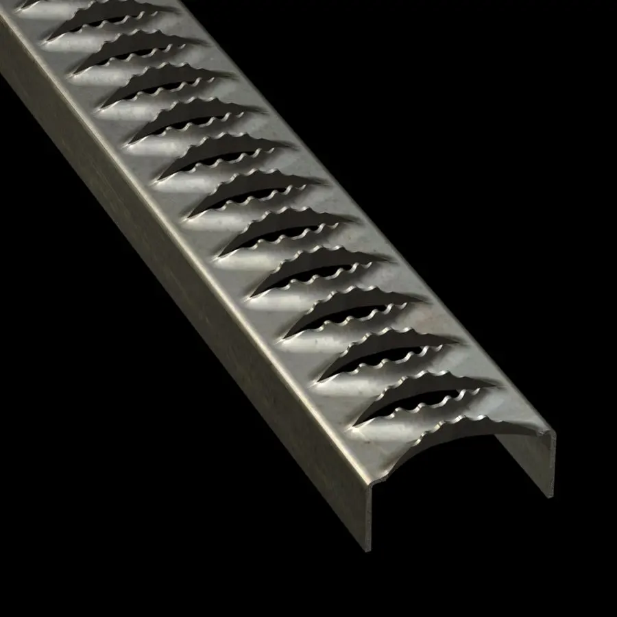 PLA028 HRPO Carbon Steel Serrated 2-1/2" Wide Ladder Rung Plank Grating