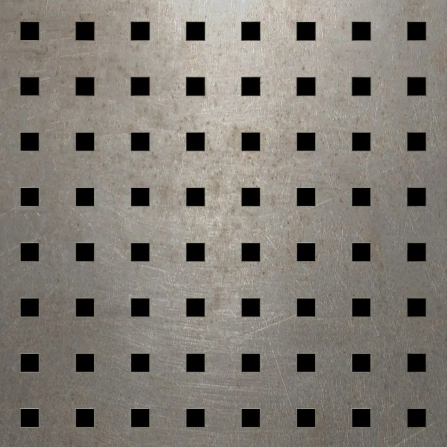 SQ-010 Square Straight Perforated Carbon Steel Sheet
