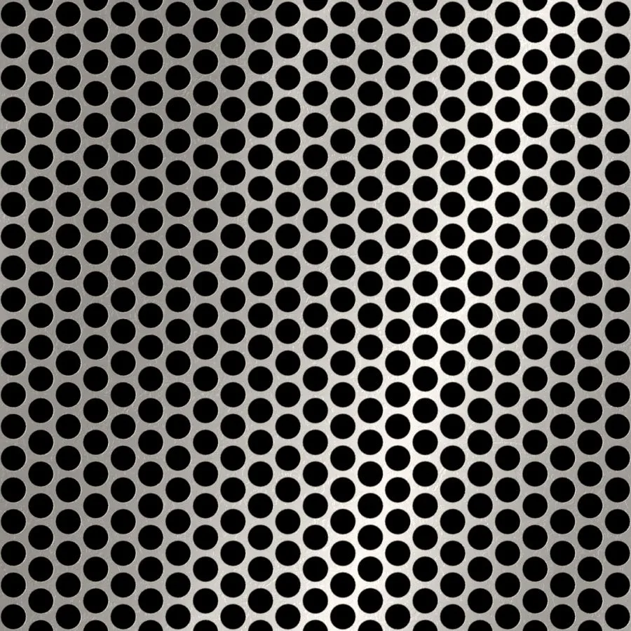 RO-155 Round Staggered Perforated Stainless Steel Sheet