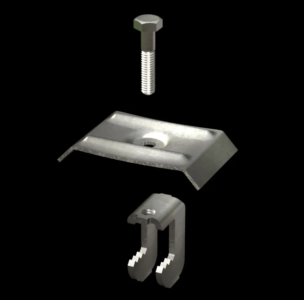 ACC055 316 Stainless Steel Type FSSGG-1C Hold-Down Clip for FRP Grating thumbnail 2