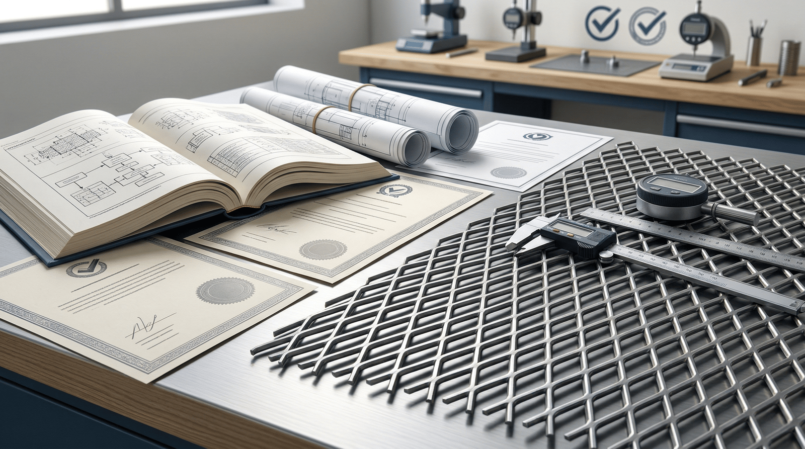 Expanded metal standards compliance inspection