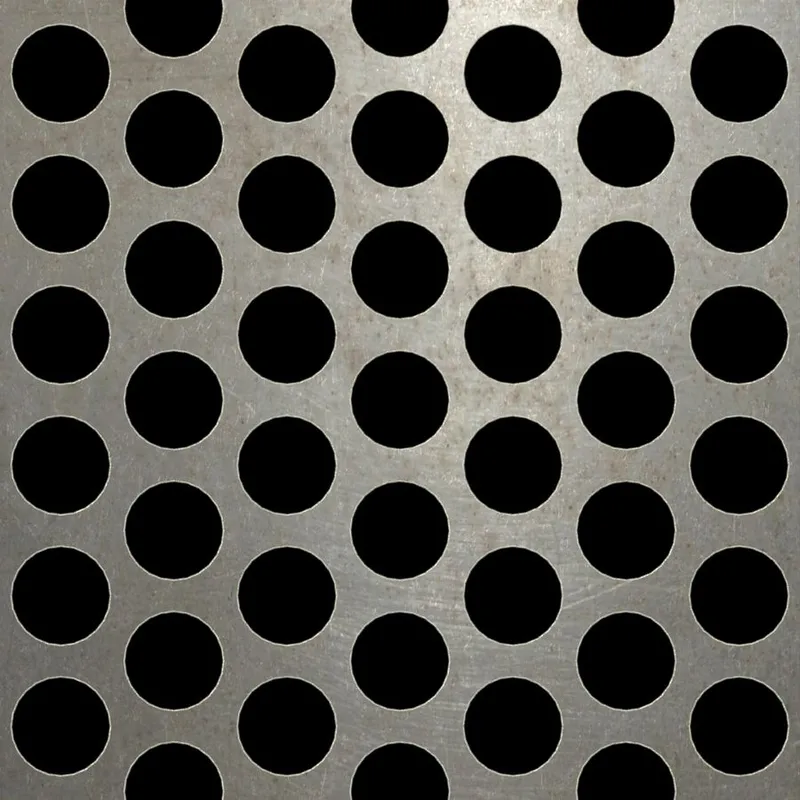 RO-033 Round Staggered Perforated Carbon Steel Sheet